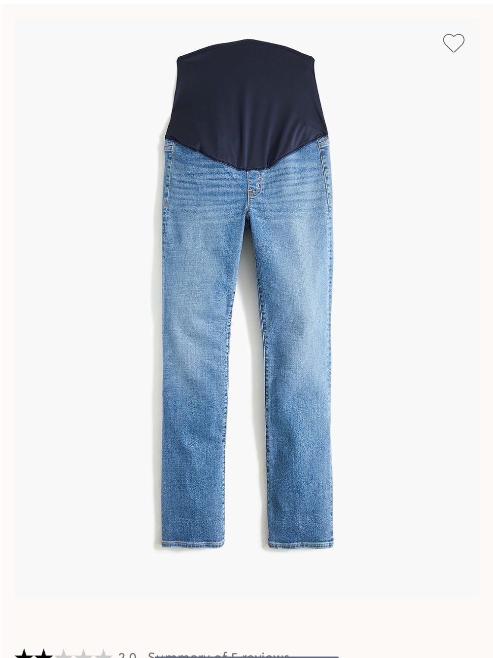 J. crew Maternity Blue Denim Jeans with Stretch Panel
